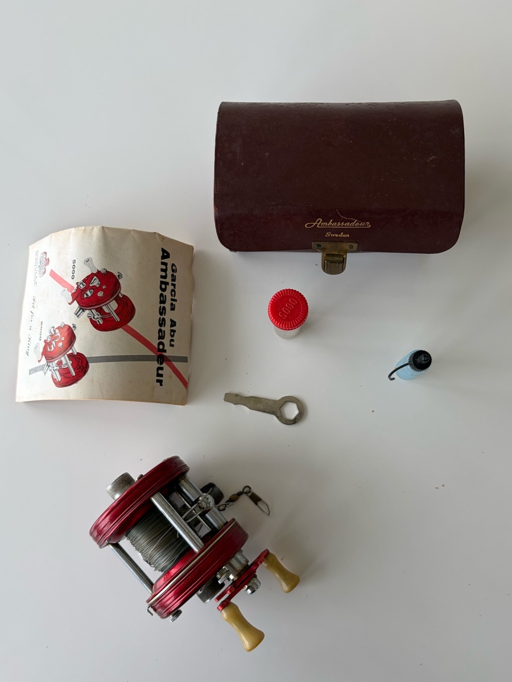 Vintage Red Abu Ambassadeur  5000 Baitcasting Fishing Reel       Fit For a King